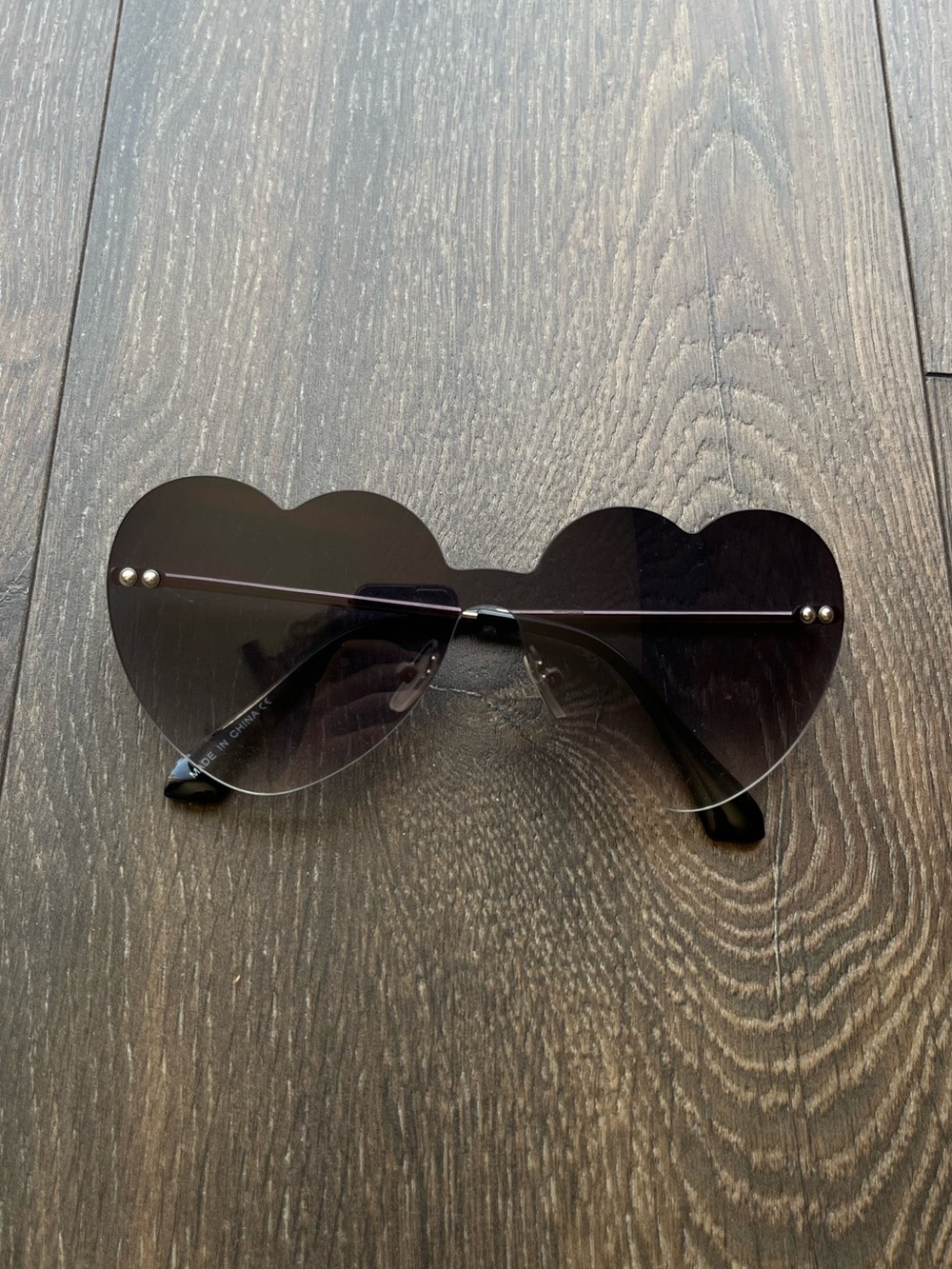 NWOT Black Heart Shaped Sunglasses